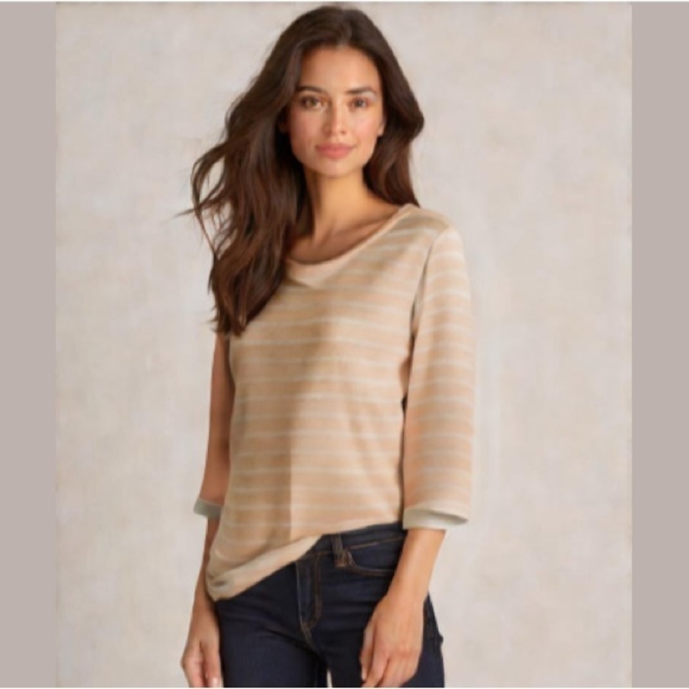 Buffalo David Bitton Women's Striped Tunic Top - Pink and White
